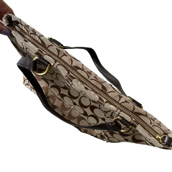 COACH Signature Stripe Shoulder Bag - Picture 10 of 11